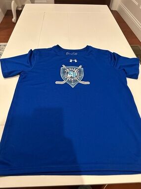 Under Armour Blue Performance Hockey Crest Tee